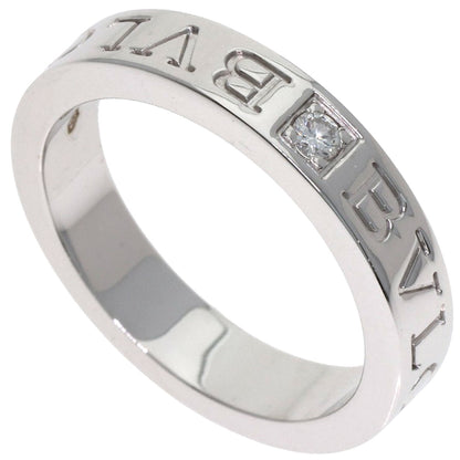 BVLGARI Double Logo Diamond Ring K18 White Gold Ladies [Used]