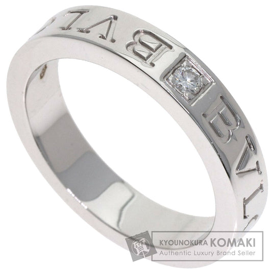 BVLGARI Double Logo Diamond Ring K18 White Gold Ladies [Used]