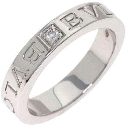 BVLGARI Double Logo Diamond Ring K18 White Gold Ladies [Used]