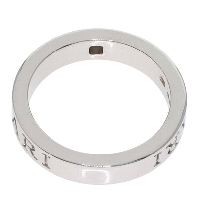 BVLGARI Double Logo Diamond Ring K18 White Gold Ladies [Used]