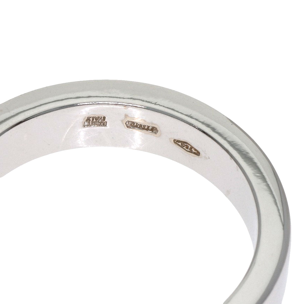 BVLGARI Double Logo Diamond Ring K18 White Gold Ladies [Used]