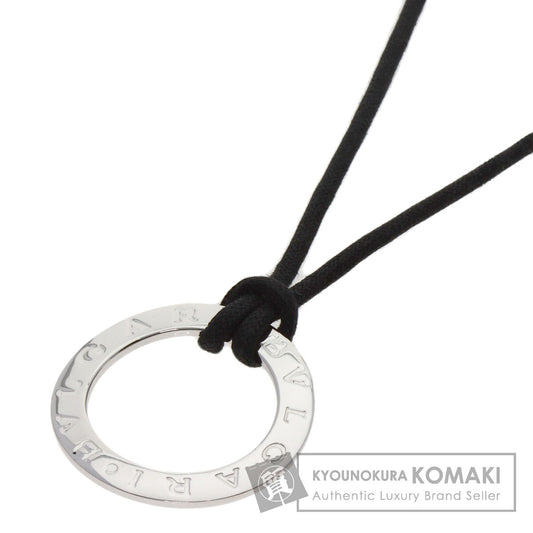 BVLGARI BVLGARI BVLGARI Logo Circle Necklace K18 White Gold Ladies [Used]