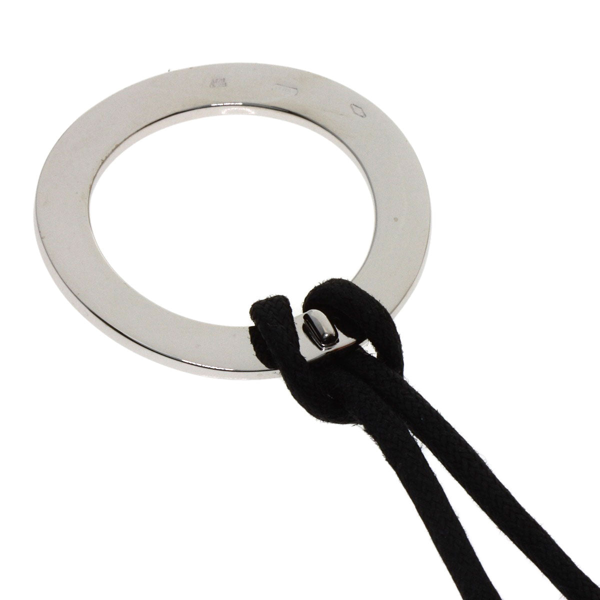 BVLGARI BVLGARI BVLGARI Logo Circle Necklace K18 White Gold Ladies [Used]