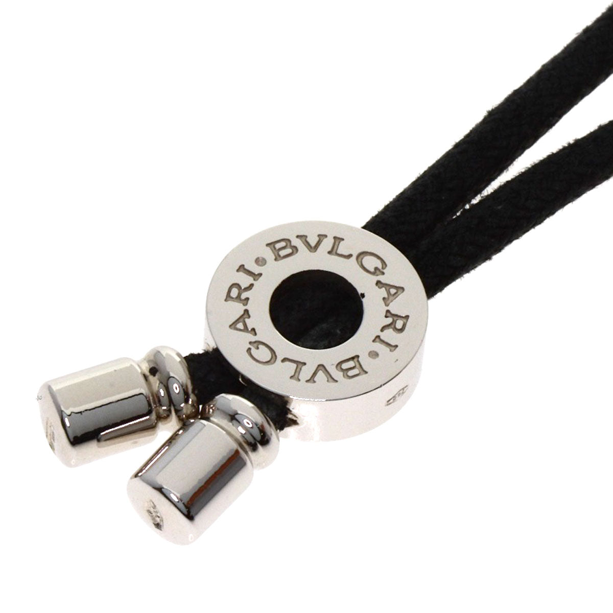 BVLGARI BVLGARI BVLGARI Logo Circle Necklace K18 White Gold Ladies [Used]