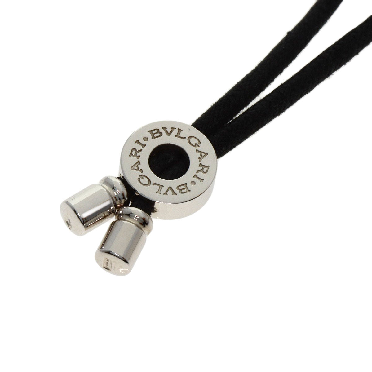 BVLGARI BVLGARI BVLGARI Logo Circle Necklace K18 White Gold Ladies [Used]