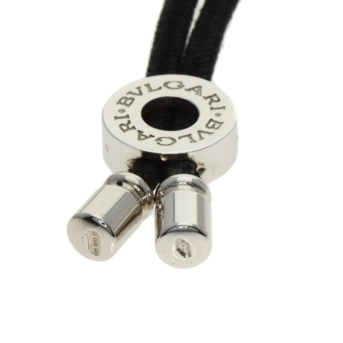 BVLGARI BVLGARI BVLGARI Logo Circle Necklace K18 White Gold Ladies [Used]