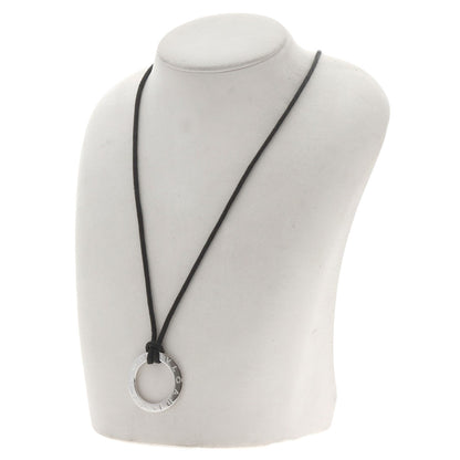 BVLGARI BVLGARI BVLGARI Logo Circle Necklace K18 White Gold Ladies [Used]