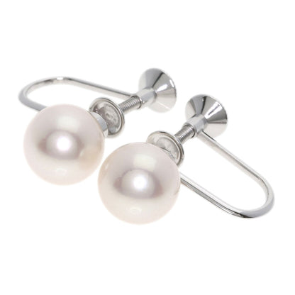 MIKIMOTO Pearl Pearl Earring K18 White Gold Ladies [Used]