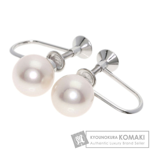 MIKIMOTO Pearl Pearl Earring K18 White Gold Ladies [Used]