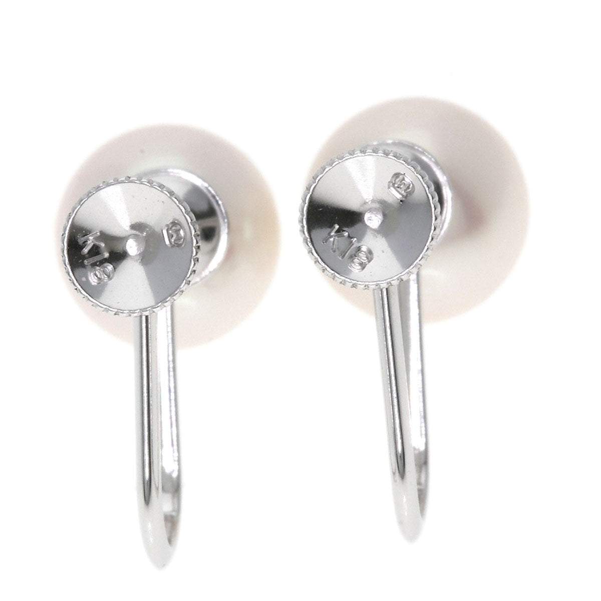 MIKIMOTO Pearl Pearl Earring K18 White Gold Ladies [Used]
