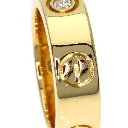 CARTIER love ring 3P Diamond #48 Ring K18 Yellow Gold Ladies [Used]