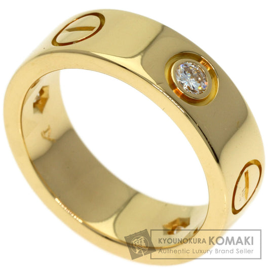CARTIER love ring 3P Diamond #48 Ring K18 Yellow Gold Ladies [Used]