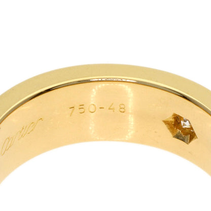 CARTIER love ring 3P Diamond #48 Ring K18 Yellow Gold Ladies [Used]