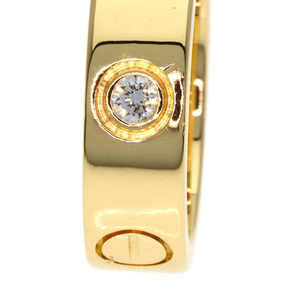 CARTIER love ring 3P Diamond #48 Ring K18 Yellow Gold Ladies [Used]