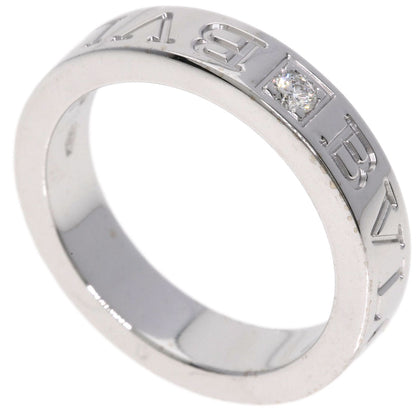 BVLGARI Double logo 1P Diamond Ring K18 White Gold Ladies [Used]