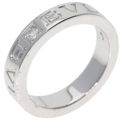 BVLGARI Double logo 1P Diamond Ring K18 White Gold Ladies [Used]