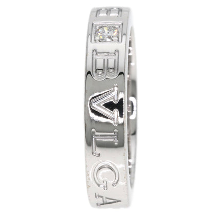 BVLGARI Double logo 1P Diamond Ring K18 White Gold Ladies [Used]
