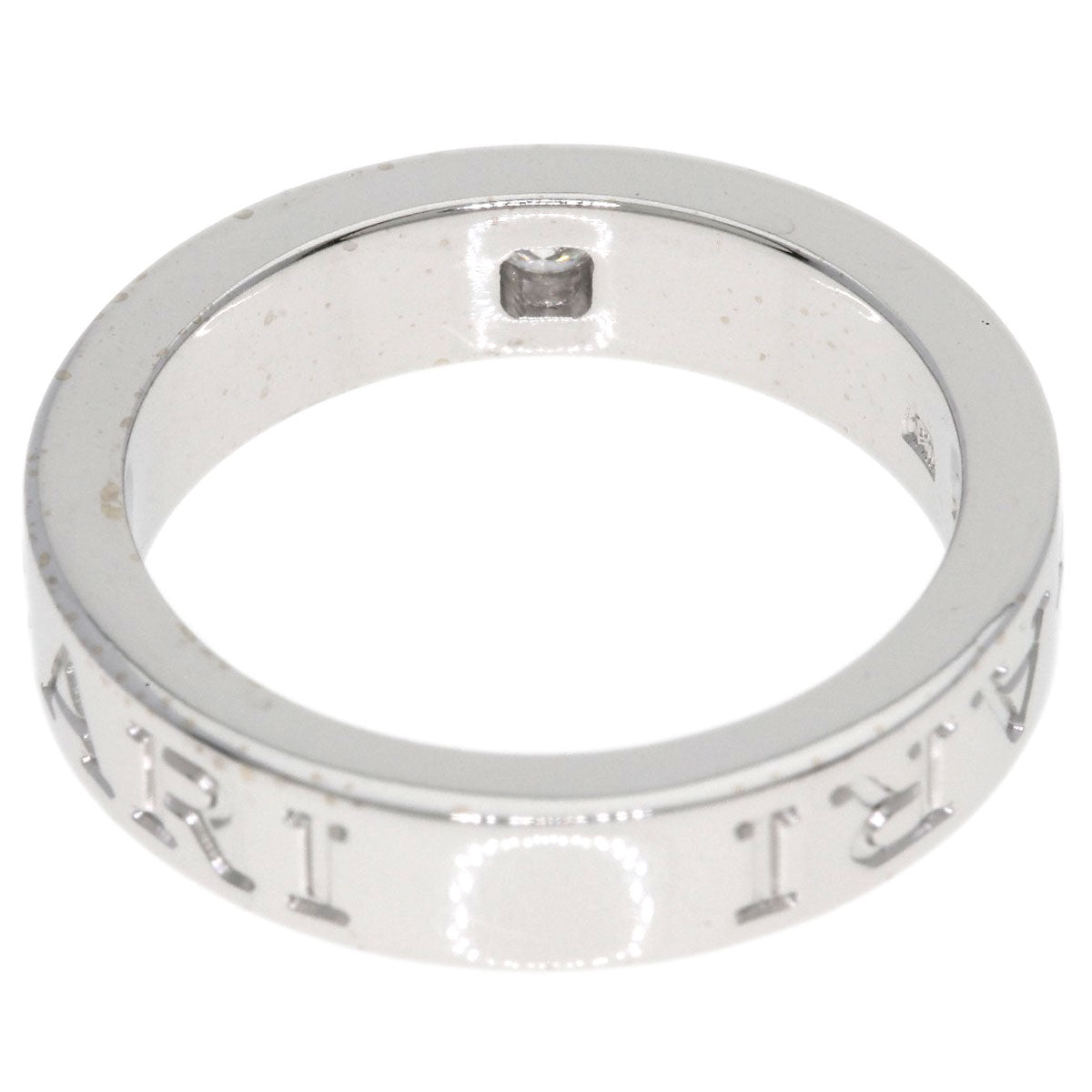 BVLGARI Double logo 1P Diamond Ring K18 White Gold Ladies [Used]
