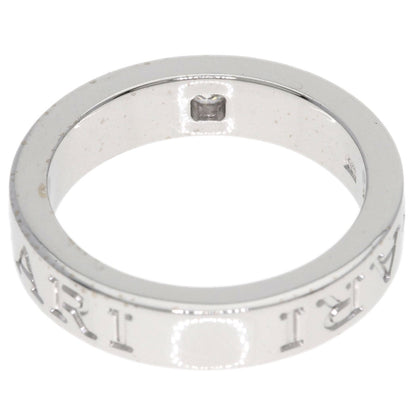 BVLGARI Double logo 1P Diamond Ring K18 White Gold Ladies [Used]