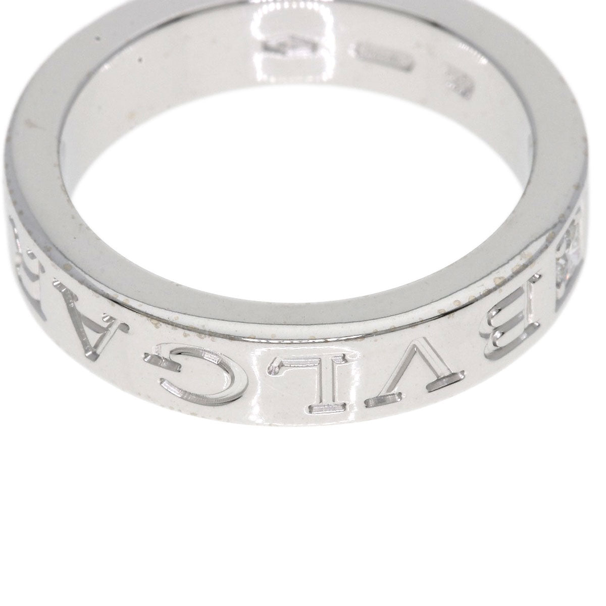 BVLGARI Double logo 1P Diamond Ring K18 White Gold Ladies [Used]