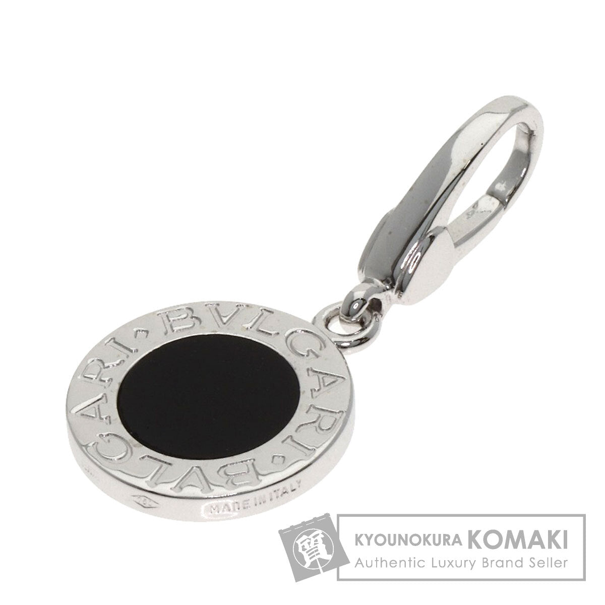 BVLGARI BVLGARI BVLGARI Onyx charm Pendant top K18 White Gold Ladies [Used]