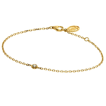 CARTIER Amour SM Diamond Bracelet K18 Yellow Gold Ladies [Used]