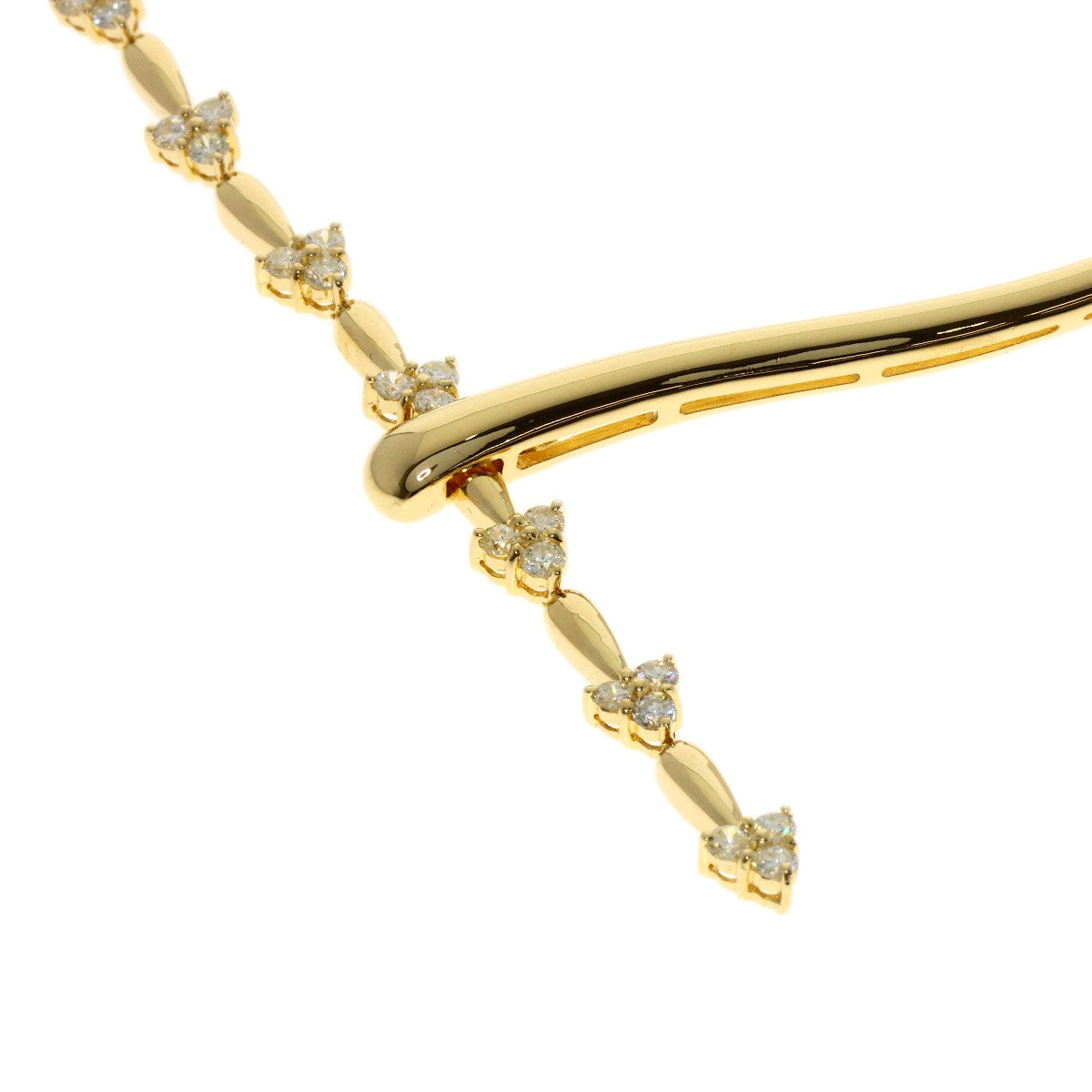 1.5ct Diamond Necklace K18 Yellow Gold 29.4g　Ladies