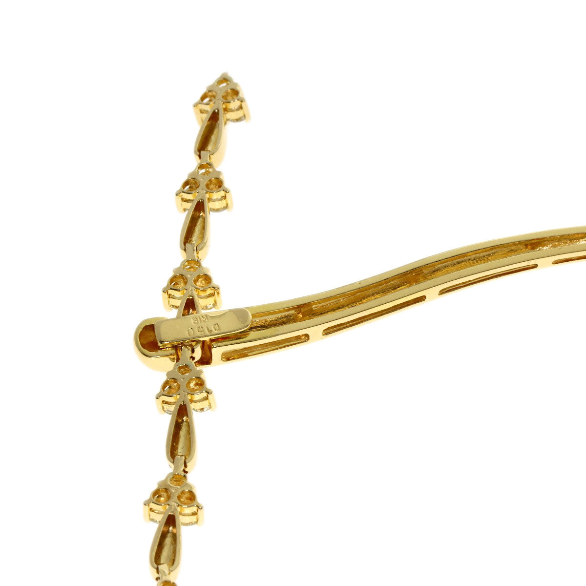 1.5ct Diamond Necklace K18 Yellow Gold 29.4g　Ladies