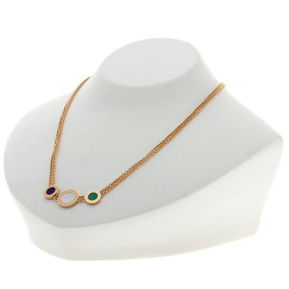 BVLGARI BVLGARI BVLGARI Malachite Sugilite Shell Necklace K18 Pink Gold Ladies [Used]