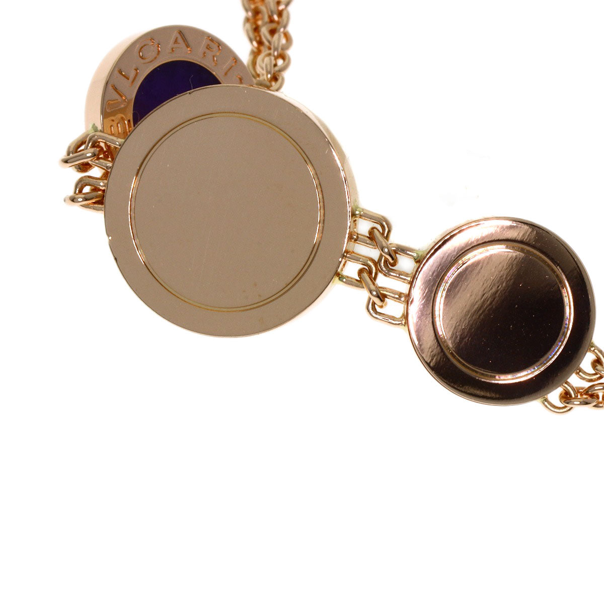 BVLGARI BVLGARI BVLGARI Malachite Sugilite Shell Necklace K18 Pink Gold Ladies [Used]