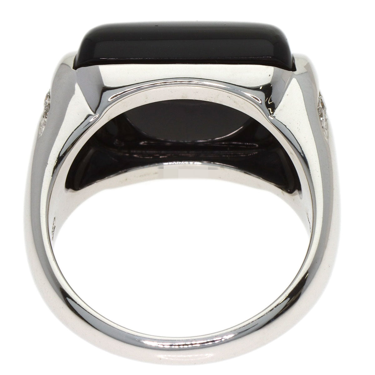 BVLGARI Muza Diamond Onyx Ring K18 White Gold Ladies [Used]