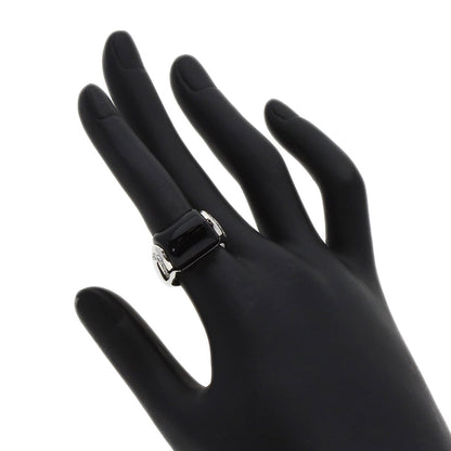 BVLGARI Muza Diamond Onyx Ring K18 White Gold Ladies [Used]