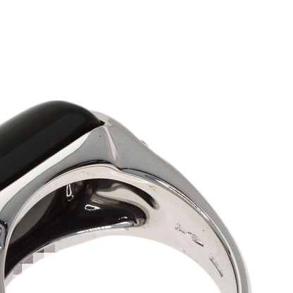 BVLGARI Muza Diamond Onyx Ring K18 White Gold Ladies [Used]