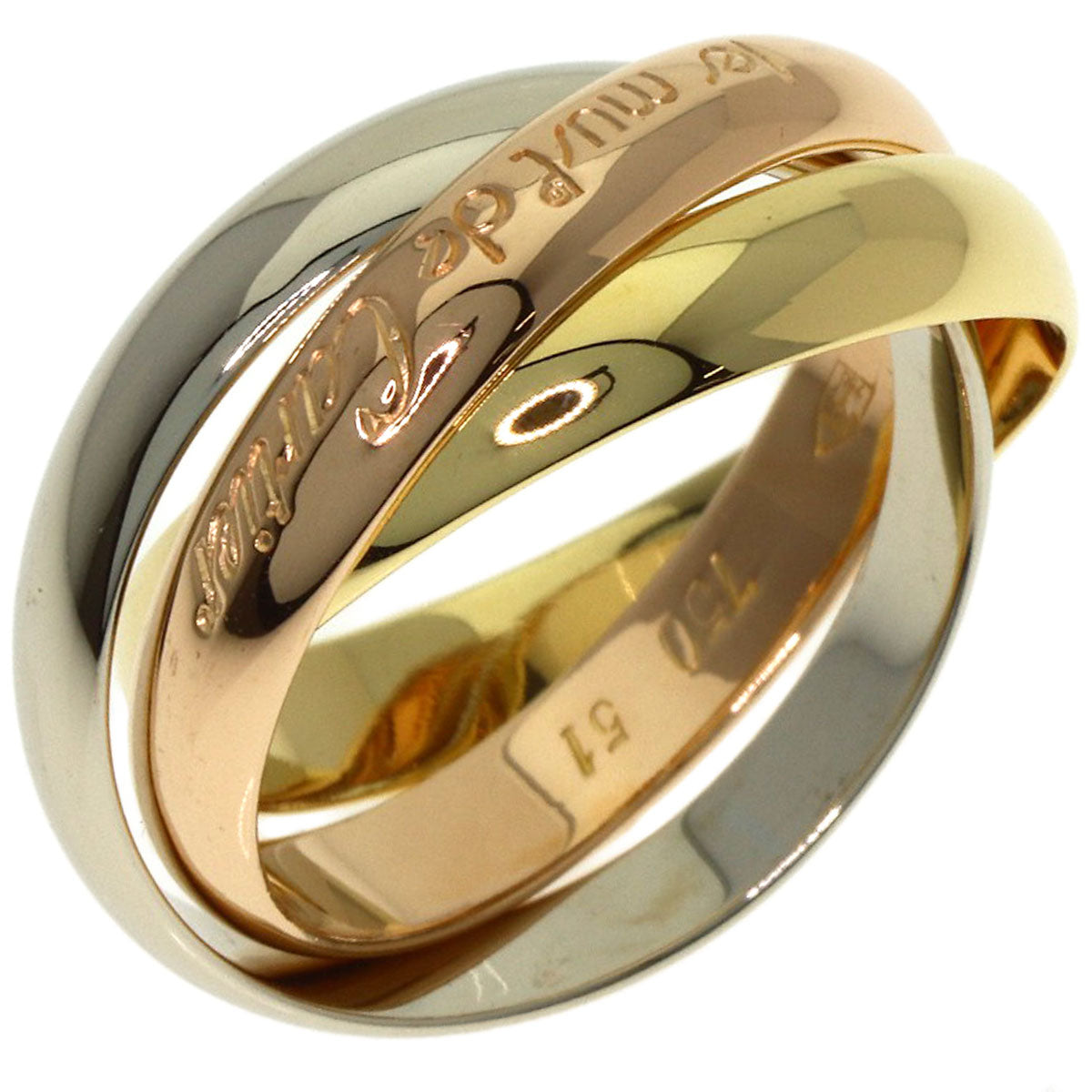 CARTIER Trinity #51 Ring K18 Yellow Gold K18 White GoldLadies [Used]