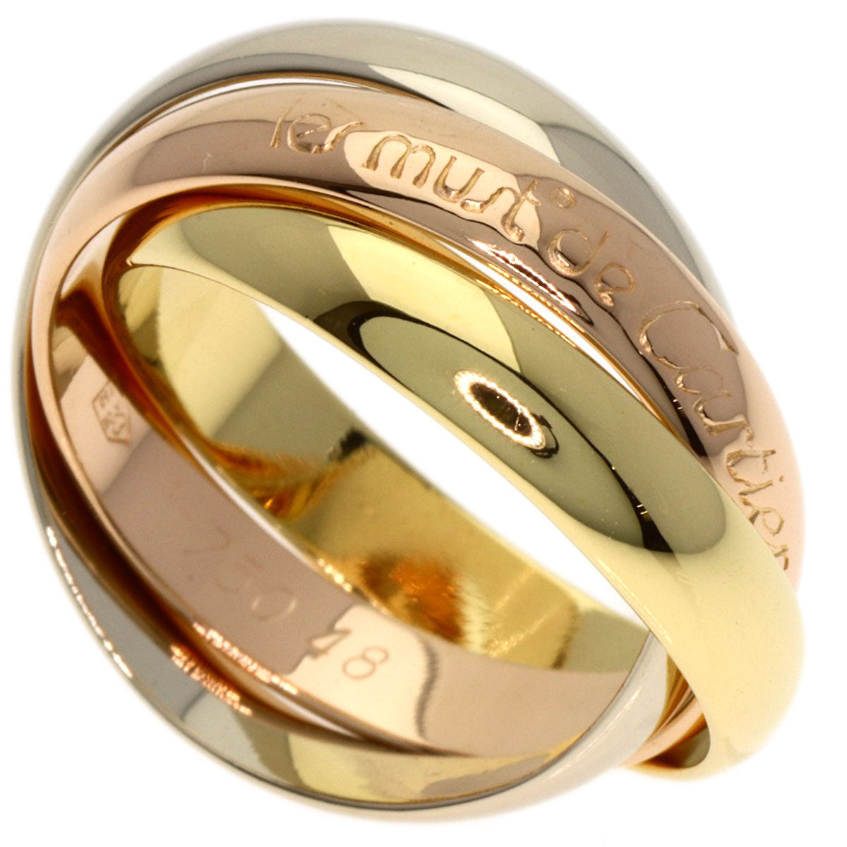 CARTIER Trinity #48 Ring K18 Yellow Gold K18 White GoldLadies [Used]