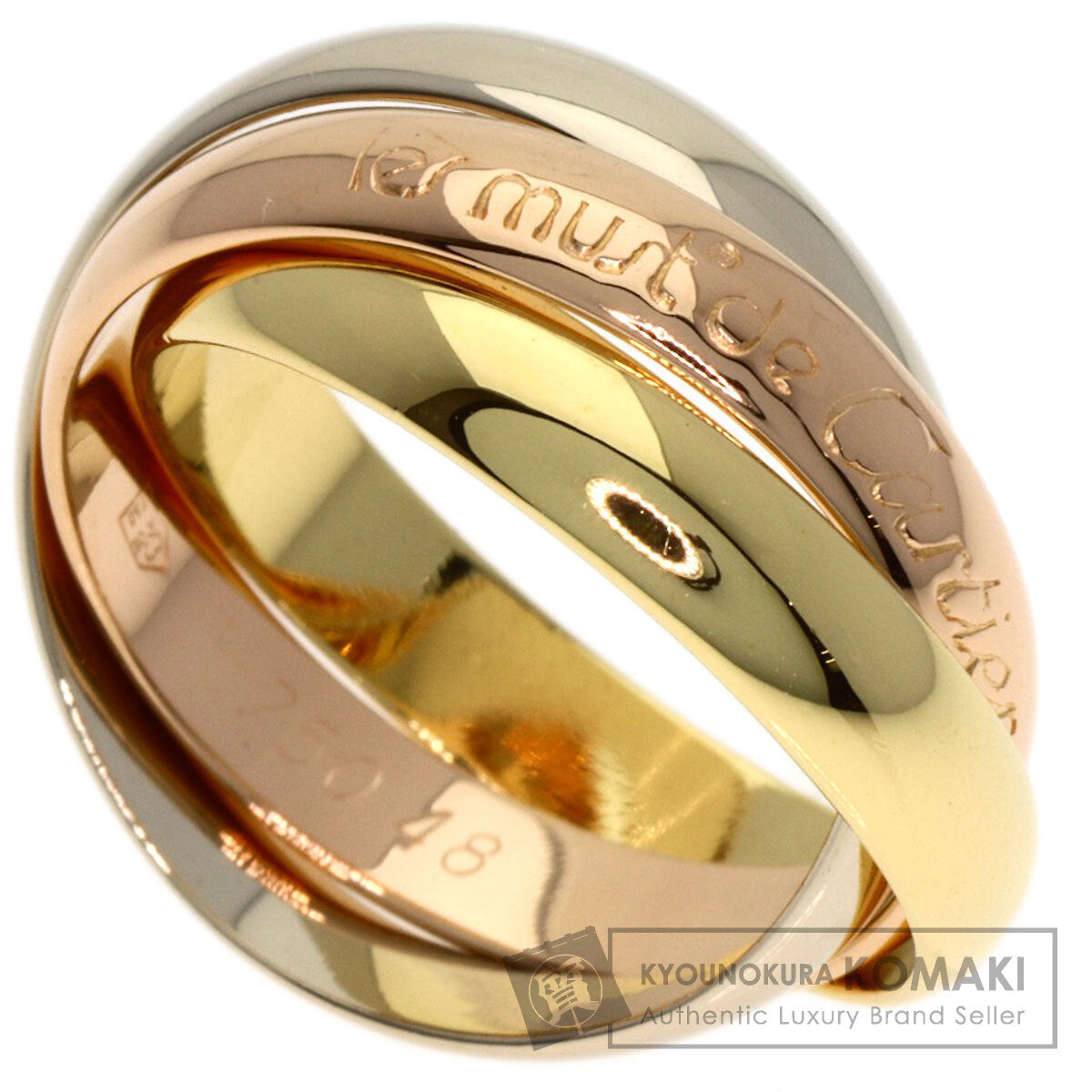 CARTIER Trinity #48 Ring K18 Yellow Gold K18 White GoldLadies [Used]