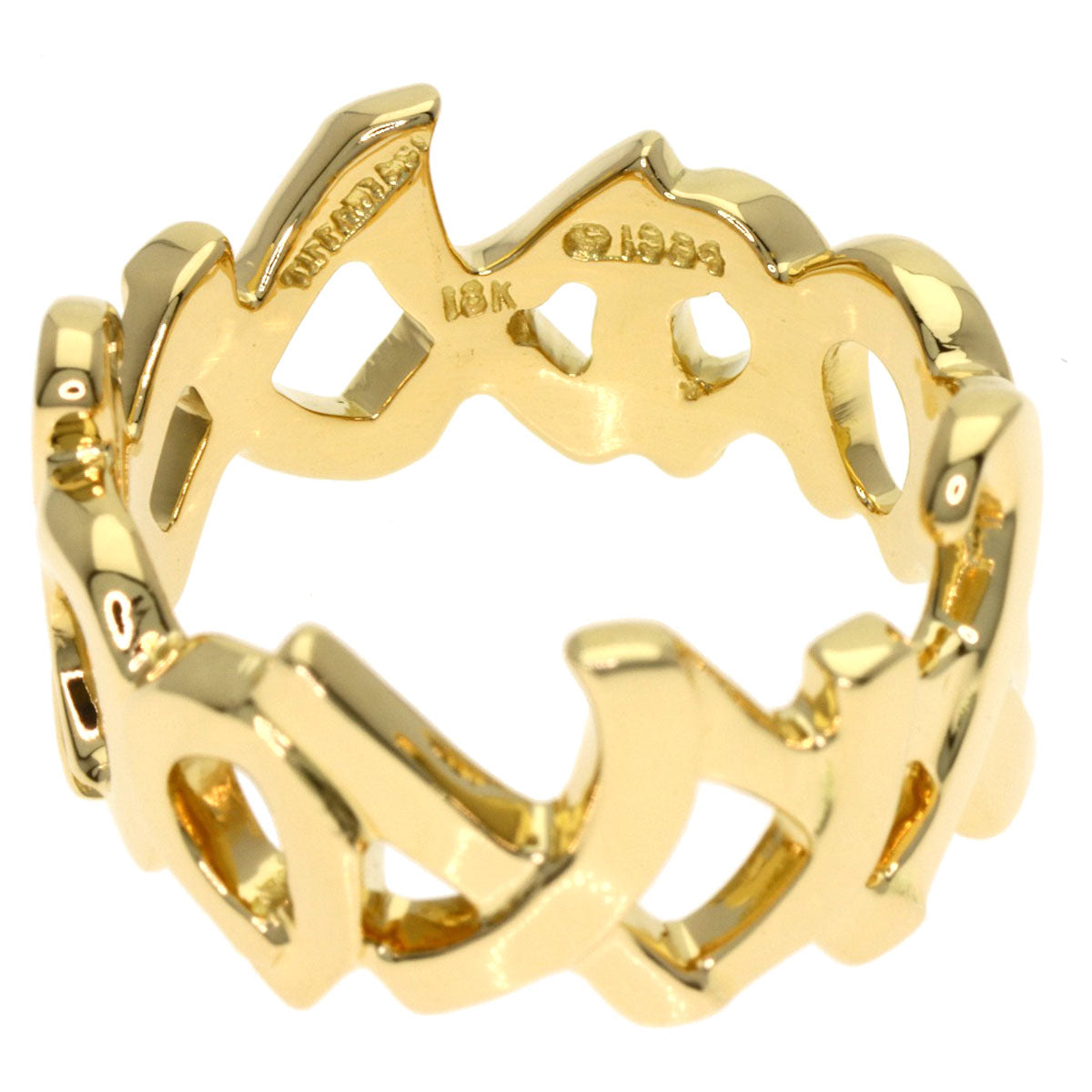 TIFFANY&Co. Love & Kiss Paloma Picasso Ring K18 Yellow Gold Ladies [Used]