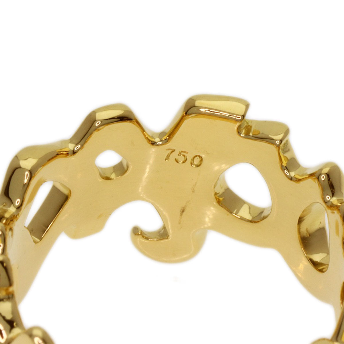 TIFFANY&Co. Love & Kiss Paloma Picasso Ring K18 Yellow Gold Ladies [Used]