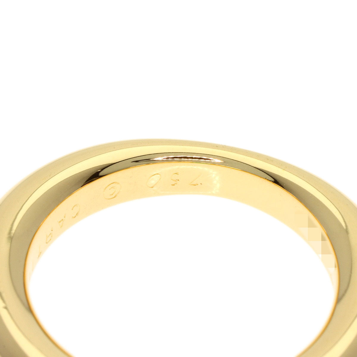 CARTIER Ellipse Emerald #51 Ring K18 Yellow Gold Ladies [Used]