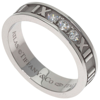 TIFFANY&Co. Atlas 3P Diamond Ring K18 White Gold Ladies [Used]