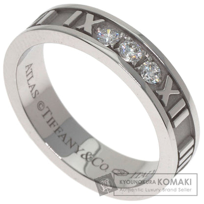 TIFFANY&Co. Atlas 3P Diamond Ring K18 White Gold Ladies [Used]