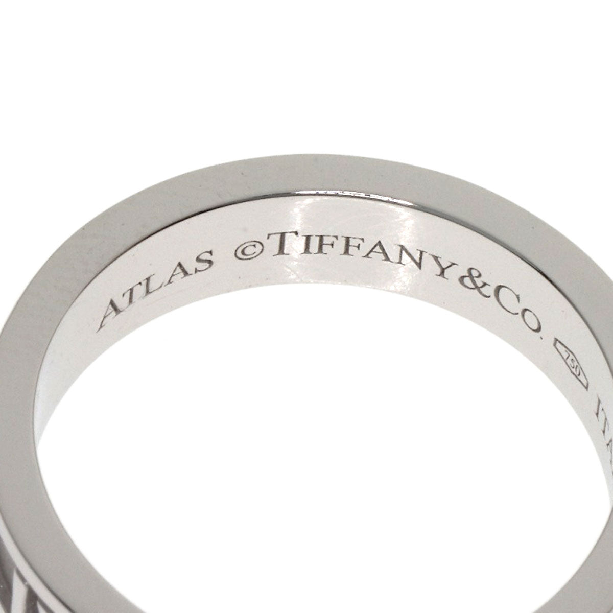 TIFFANY&Co. Atlas 3P Diamond Ring K18 White Gold Ladies [Used]