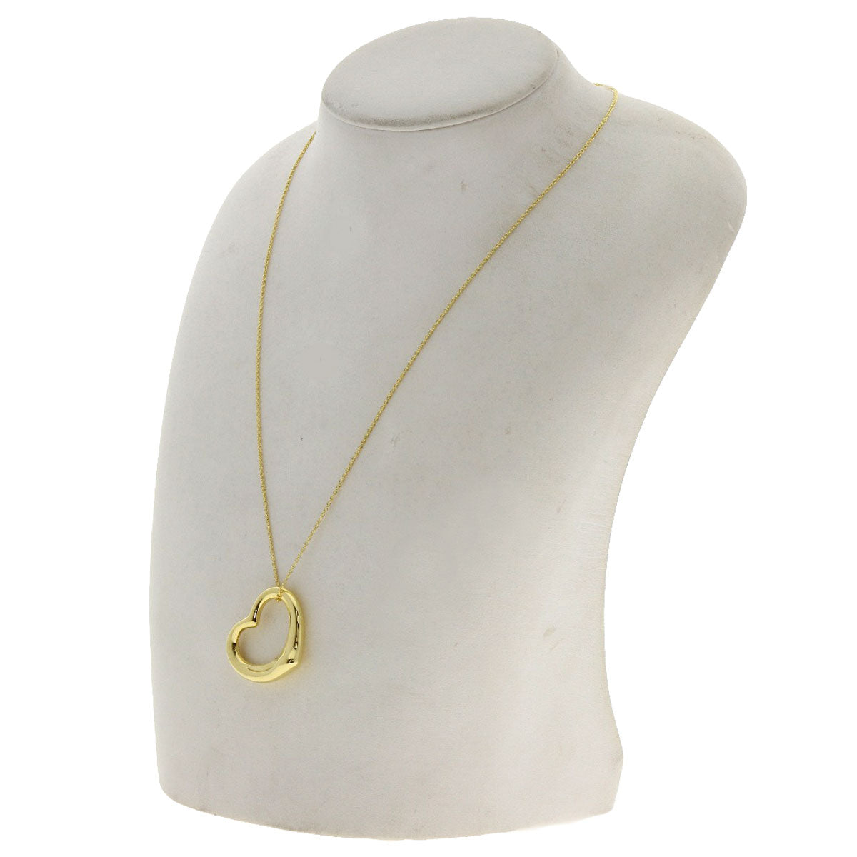 TIFFANY&Co. Open heart Necklace K18 Yellow Gold Ladies [Used]
