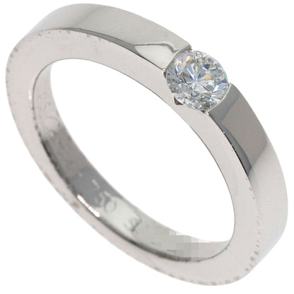 CARTIER Date with Diamond #50 Ring K18 White Gold Ladies [Used]
