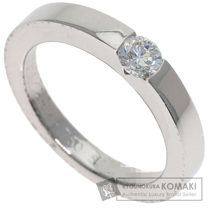CARTIER Date with Diamond #50 Ring K18 White Gold Ladies [Used]