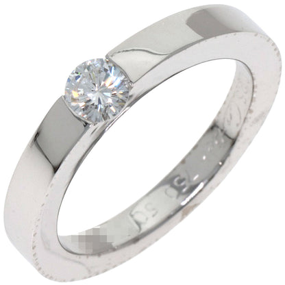 CARTIER Date with Diamond #50 Ring K18 White Gold Ladies [Used]