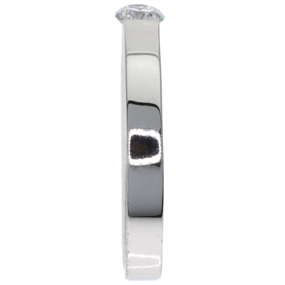CARTIER Date with Diamond #50 Ring K18 White Gold Ladies [Used]