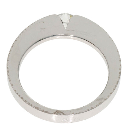 CARTIER Date with Diamond #50 Ring K18 White Gold Ladies [Used]