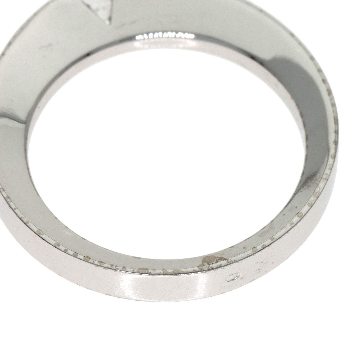 CARTIER Date with Diamond #50 Ring K18 White Gold Ladies [Used]