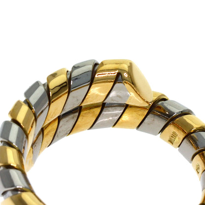 BVLGARI Tubogas Ring K18 Yellow Gold Stainless SteelLadies [Used]